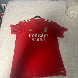 Adidas Red Benfica Soccer Jersey